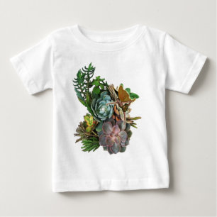 Succulent garden design baby T-Shirt