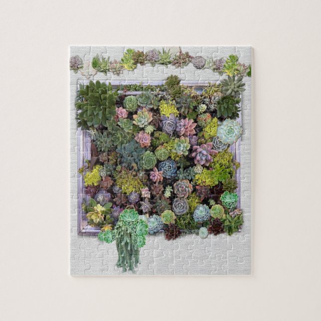 Succulent garden design jigsaw puzzle (Vertical)