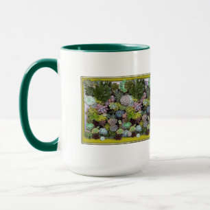 Succulent garden design mug