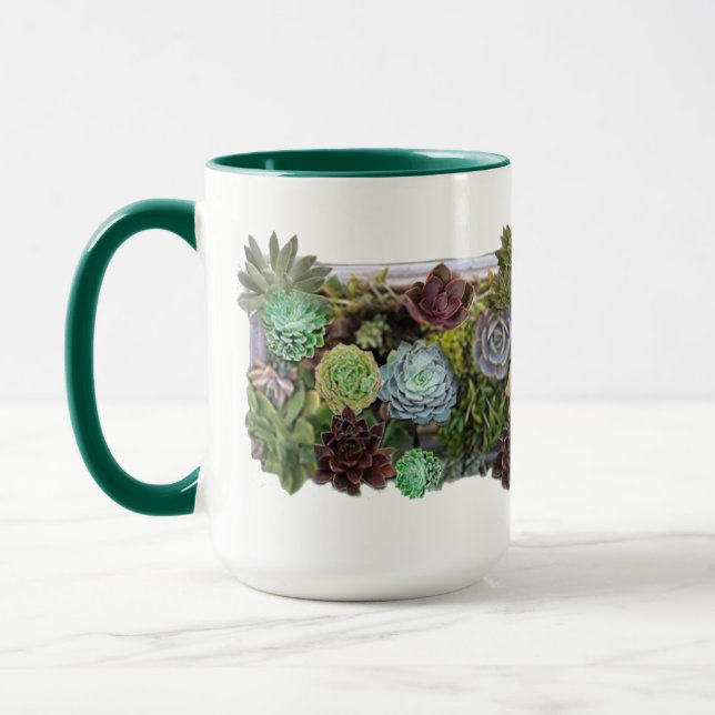 Succulent garden design mug (Left)