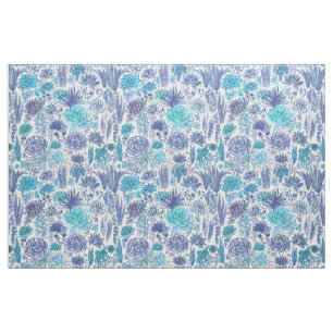 Succulent garden fabric