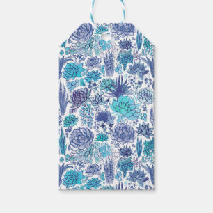 Succulent garden gift tags