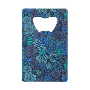 Succulent garden in blue