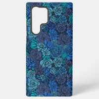 Succulent garden in blue