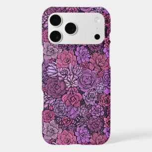 Succulent garden in pink and violet