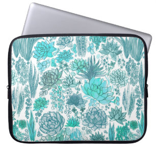 Succulent garden laptop sleeve