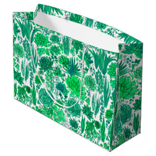 Succulent garden large gift bag