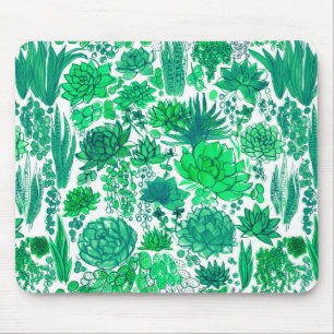 Succulent garden mouse mat