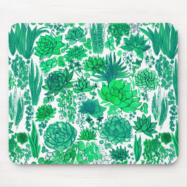 Succulent garden mouse mat (Front)