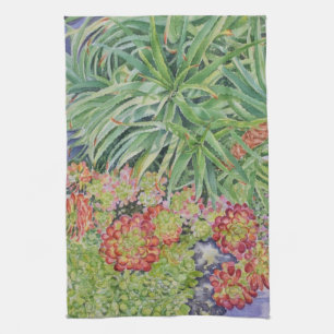 Succulent Garden Tea Towel