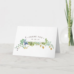 Succulent Garden   Thank You Card