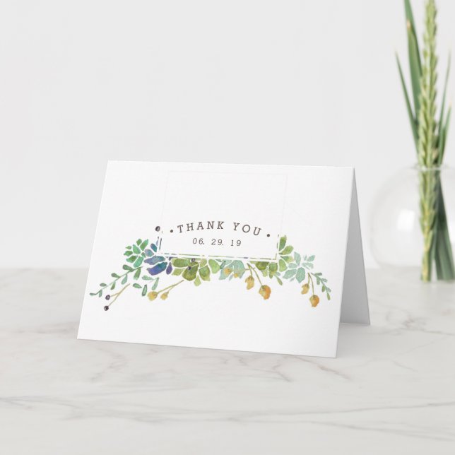 Succulent Garden | Thank You Card (Front)