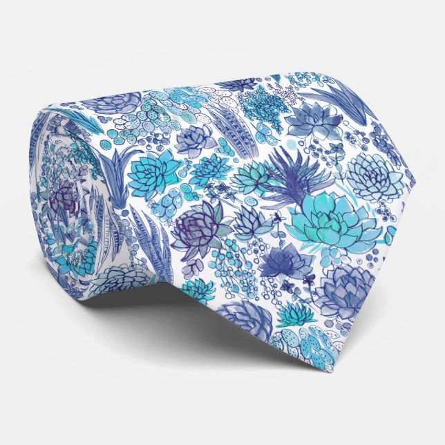 Succulent garden tie (Rolled)