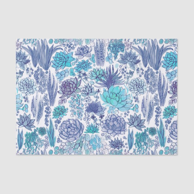 Succulent garden tissue paper (Front)