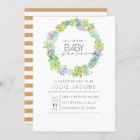 Succulent Garden | Watercolor Baby Shower