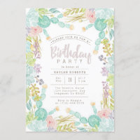 Succulent Garden Watercolor | Birthday Party