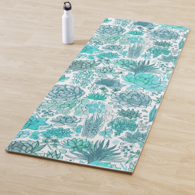 Succulent garden yoga mat (In Situ)