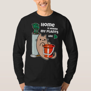 Succulent Gardener Cat Home With My Plants Are T-Shirt
