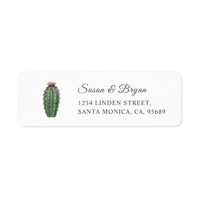 Succulent Greenery Address Label (Front)
