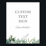Succulent Greenery | Cards and Gifts Custom Sign<br><div class="desc">This succulent greenery | cards and gifts custom sign is perfect for your boho sage green tropical floral wedding. The design features modern watercolor artwork, including light green eucalyptus, delicate fern, and classic succulent varieties, giving the design a simple, elegant secret garden feel, perfect for any spring, summer, fall, or...</div>