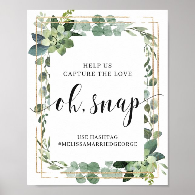 Succulent greenery foliage capture the love sign (Front)