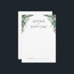 Succulent Greenery | Wedding Advice Card<br><div class="desc">This succulent greenery | wedding advice card is perfect for your boho sage green tropical floral wedding. The design features modern watercolor artwork, including light green eucalyptus, delicate fern, and classic succulent varieties, giving the design a simple, elegant secret garden feel, perfect for any spring, summer, fall, or winter wedding!...</div>