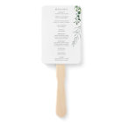 Succulent Greenery | Wedding Program Hand Fan