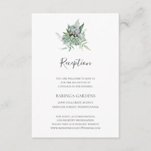 Succulent Greenery   Wedding Reception Card