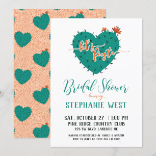 Succulent Heart Fiesta Bridal Shower Invitation