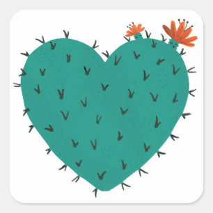 Succulent Heart Sticker