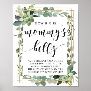 Succulent how big is mommy's belly sign game