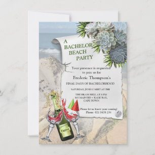 Succulent Hues of pale blues Bachelor Party