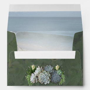 Succulent Hues of Pale Blues Envelopes