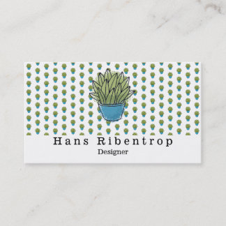 Succulent in vase business card