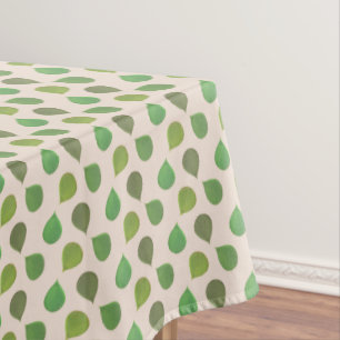 Succulent Jade Tree Green Leaves on Beige Tablecloth