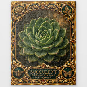 Succulent, Jewelled Heirloom Art Jigsaw Puzzle