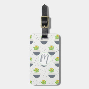 Succulent Kalanchoe Plant Mum Pattern Luggage Tag