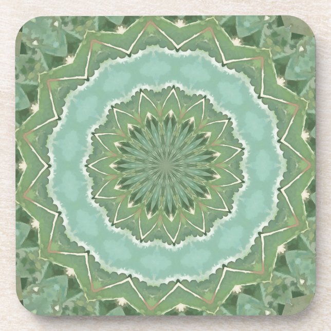 Succulent Mandala Coaster (Front)