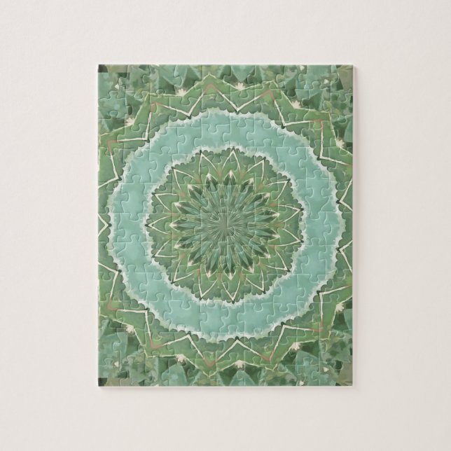 Succulent Mandala Jigsaw Puzzle (Vertical)