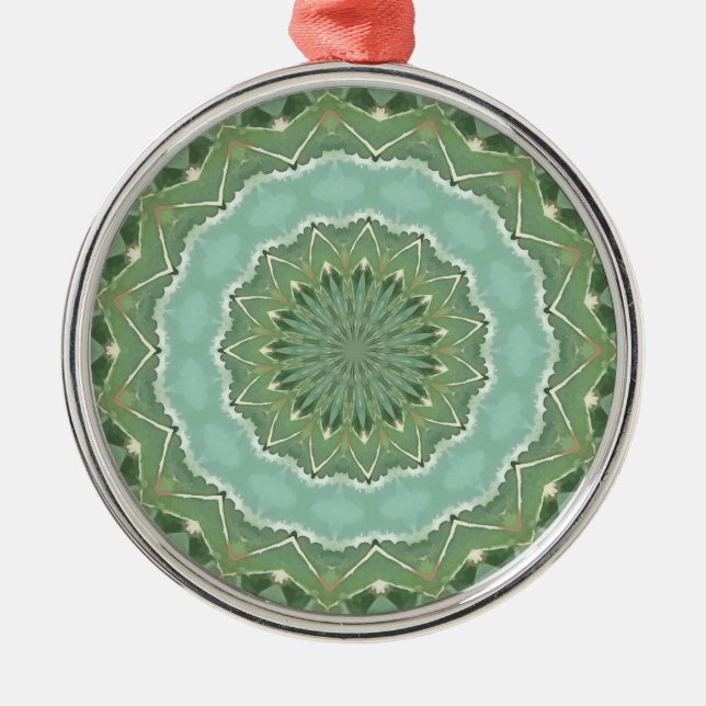 Succulent Mandala Metal Tree Decoration (Front)