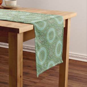 Succulent Mandala Short Table Runner