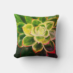 Succulent Painting Throw Cushion