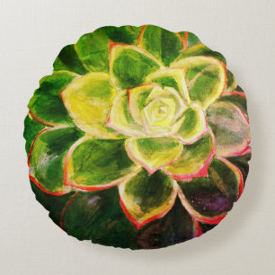Succulent Painting Throw Cushion