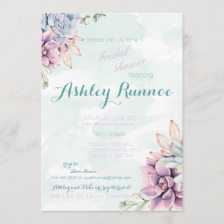 Succulent Party Invitation