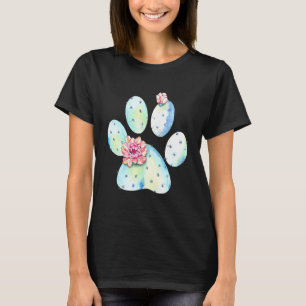 Succulent Paw Gardening Dog Lovers Flower Gardener T-Shirt