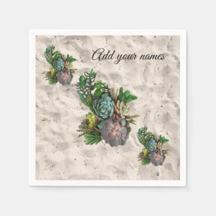 Succulent  photos napkin