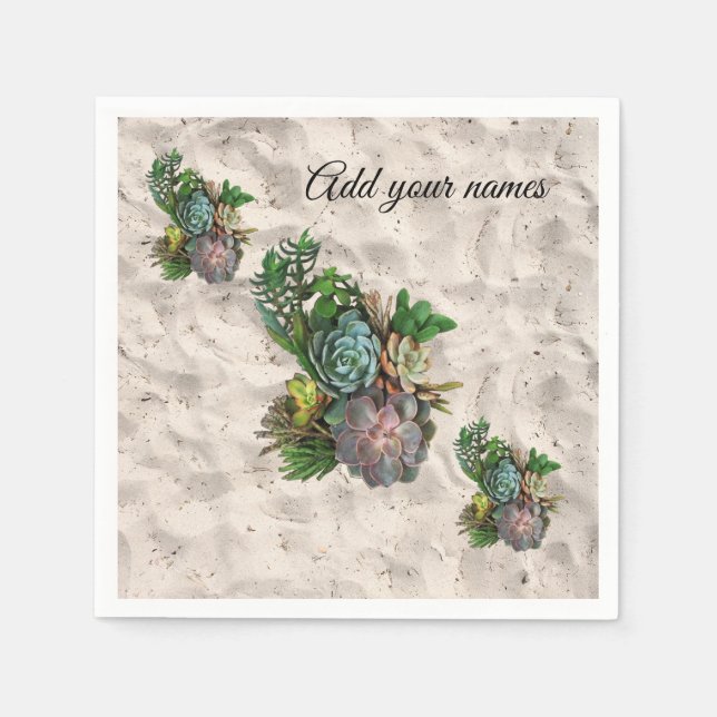 Succulent  photos napkin (Front)