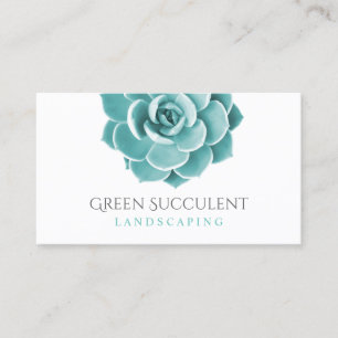 Succulent Plant Landscaping Service Garden Business Card