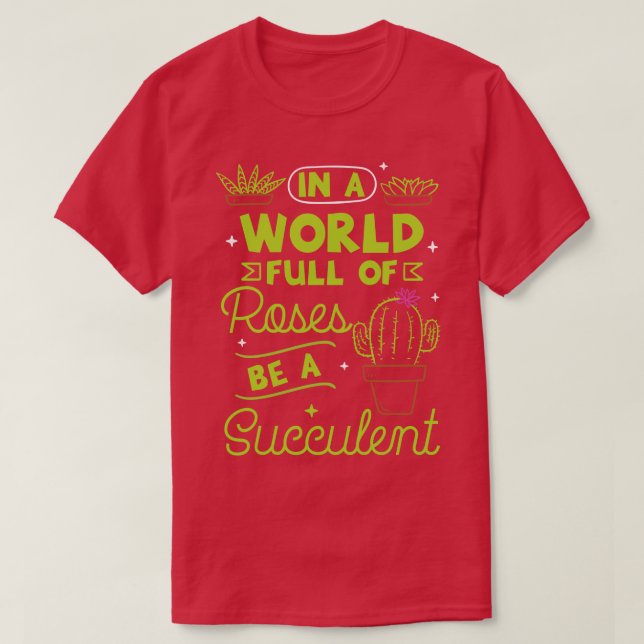 Succulent Plants 1 T-Shirt (Design Front)