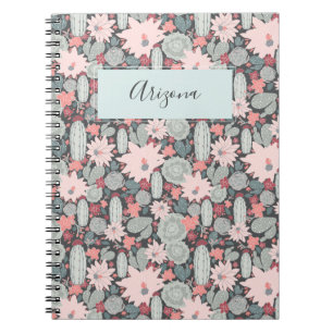 Succulent Plants Cactus Personalised Notebook